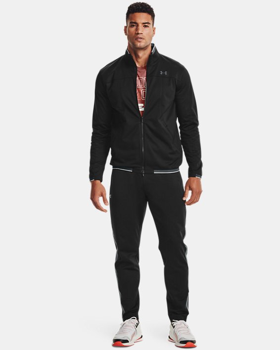Men's UA RUSH™ Knit Track Jacket, Black, pdpMainDesktop image number 2